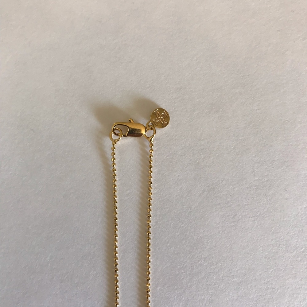 Gold Vertical Bar Pendant Necklace - Picture 3 of 5